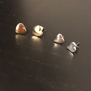 3 Pair of Heart Earrings